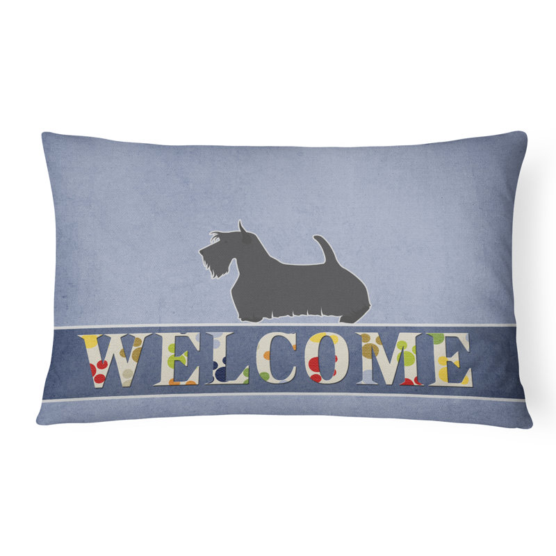 Coussin Scottish Terrier Welcome