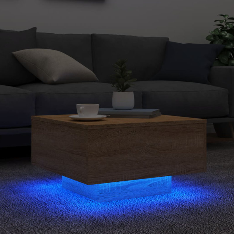 Bronda Four Leg Coffee Table, 31cm H x 55cm W x 55cm D, Sonoma Oak