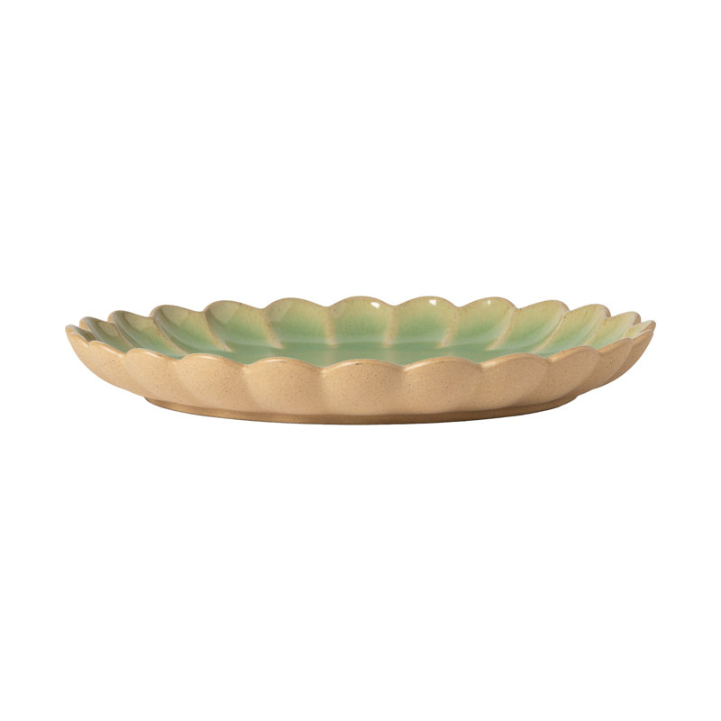 Marrakesh Stoneware Dinner Plate, Eucalyptus Green