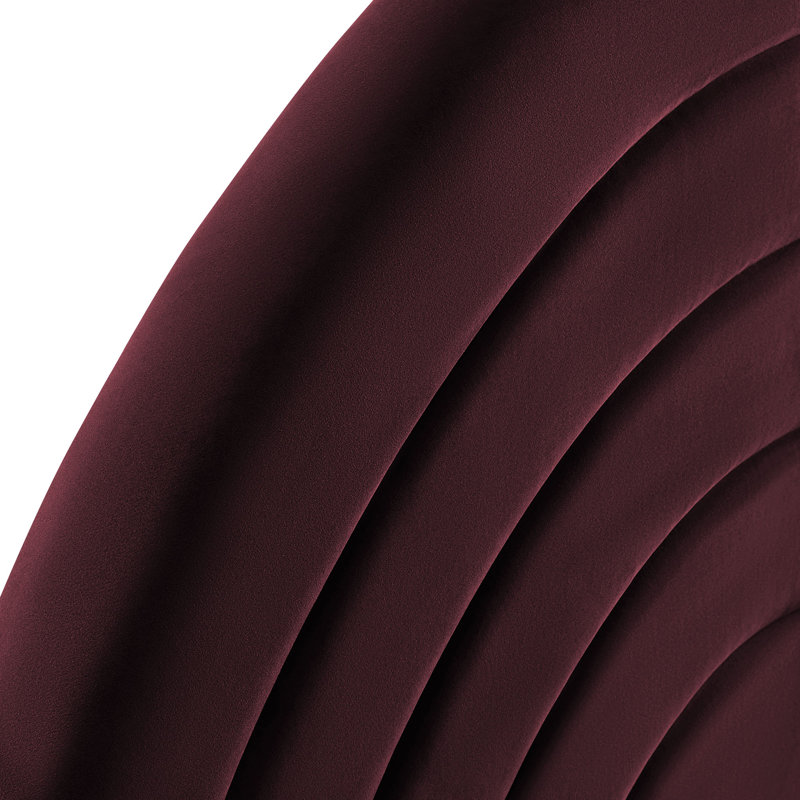 Solana Arched Performance Velvet Headboard, Mulberry, Queen