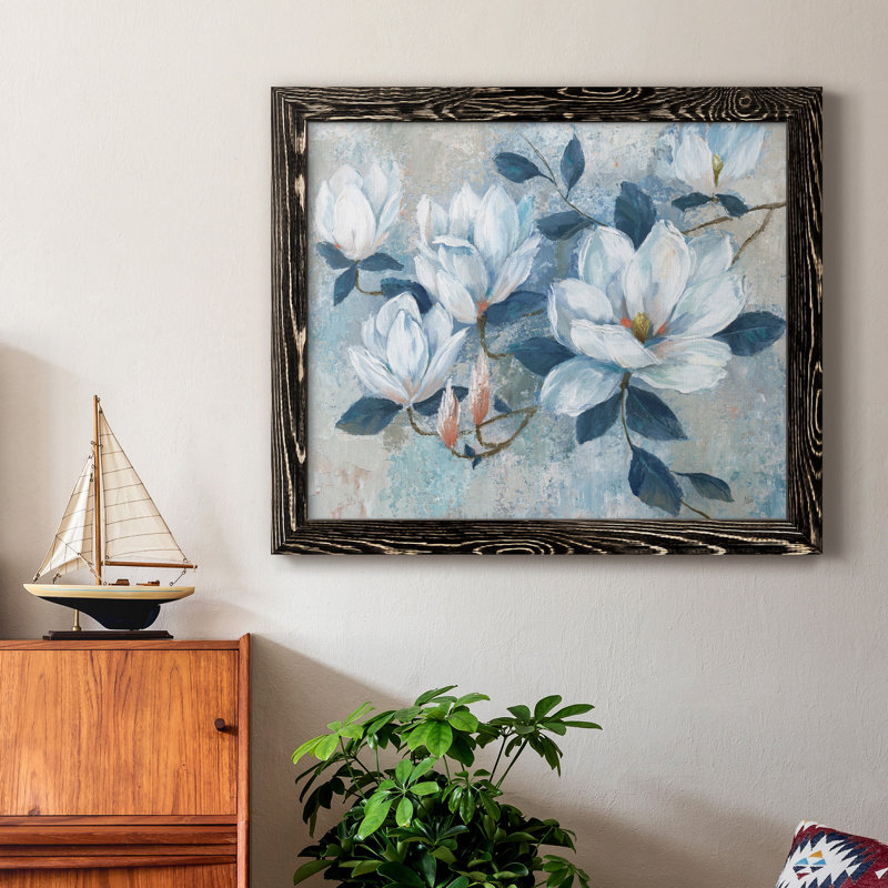 «Spring Bloom I», peinture sur toile encadrée, H 20 po x l 17 po x P 1,5 po, Noir