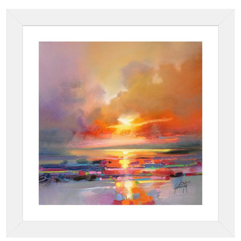 «Diminuendo Sky Study III» par Scott Naismith - reproduction d'art, H 16 po x l 16 po x p 1 po, Papier encadré blanc