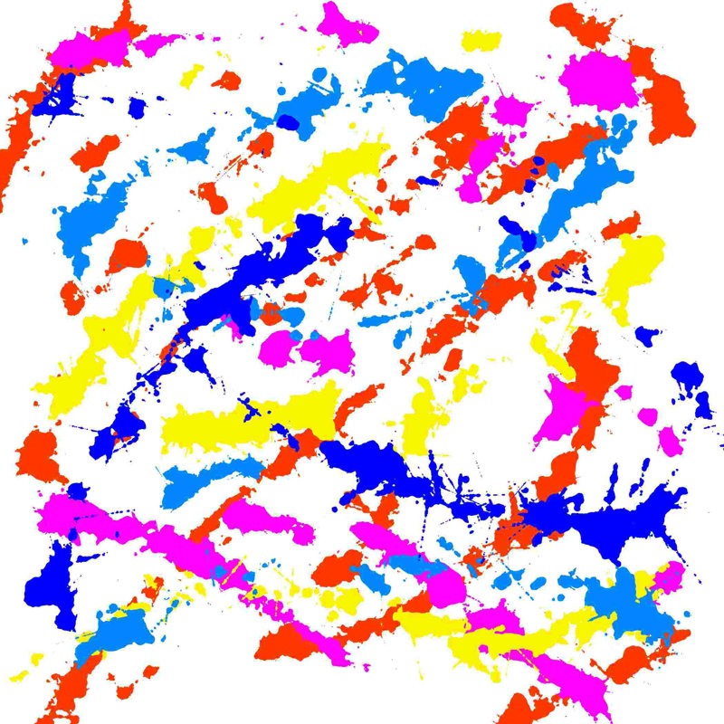Paint Splatters Layered, 12" H x 12" W