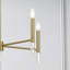 Luminaire suspendu Cozy (cinq lumières, laiton doré)