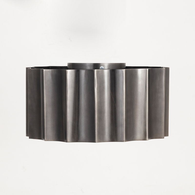 Allegra-Flush Mount, Gunmetal/Gold