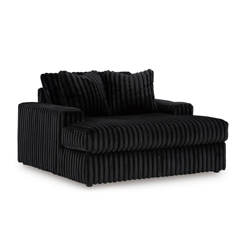 Hiltz Oversized Chaise, Onyx Black