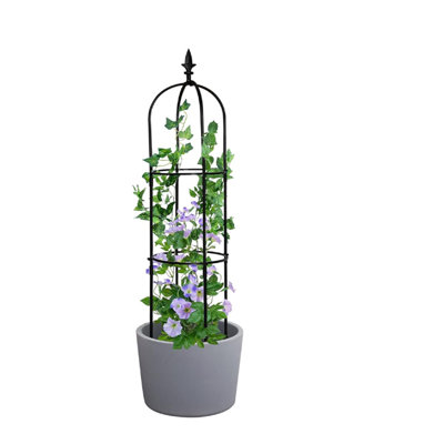 Treillis de jardin de 120 cm pour plante grimpante, support en plastique antirouille pour plantes d'intérieur et d'extérieur