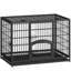 Heavy Duty Dog Crate, 4-Door Metal Dog Cage, Dogs Cage with Side Door and Removable Tray, Easy to Clean, Large Pet Cages, Indoor Dogs Crate, Black -128739534