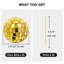  20 pièces mini-boule disco 1,6 "petit miroir réfléchissant pour décoration de fête des années 70 or-45711277