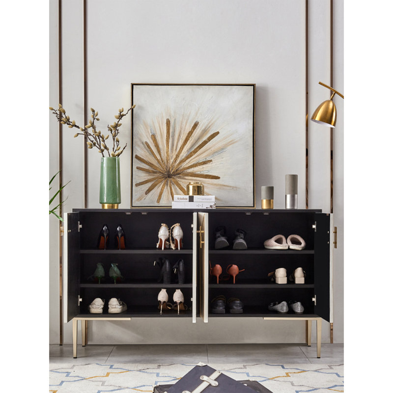 Armoire de rangement géométrique à chaussures