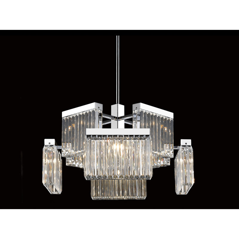 Lustre linéaire 8 lumières spoutnik modern Heckson