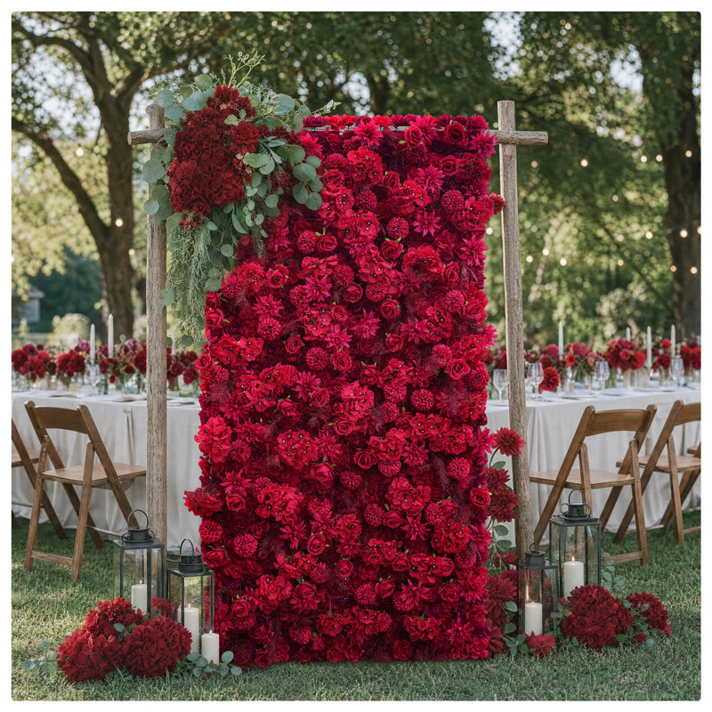 Mur de fleurs enroulable 120 x 240 cm - Panneaux floraux rouges artificiels

Fermeture éclair facile, créez un grand mur de fleurs, rangement enroulable, fleurs variées, réutilisable, idéal pour les fêtes et la décoration intérieure