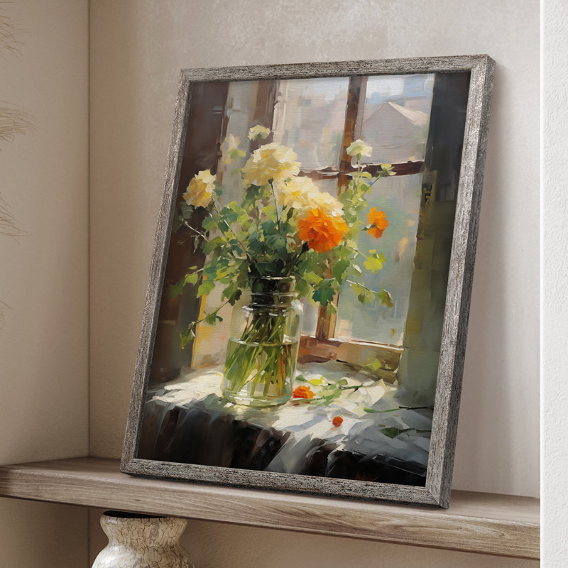 Reproduction encadrée FLORAL Series DCCXCII - bois massif, H 30 po x l 24 po