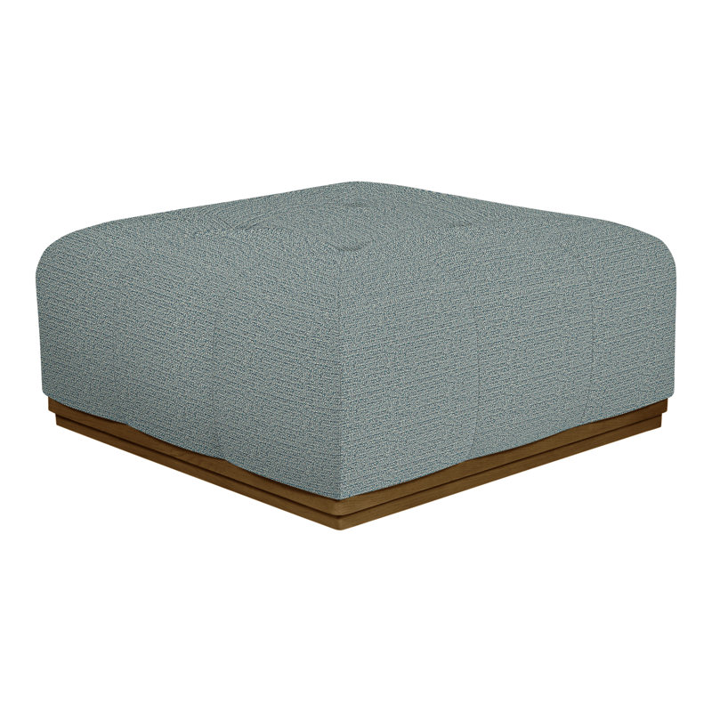 Denison By Thom Filicia Square Ottoman, Tuck Cobalt, Casa Blanca