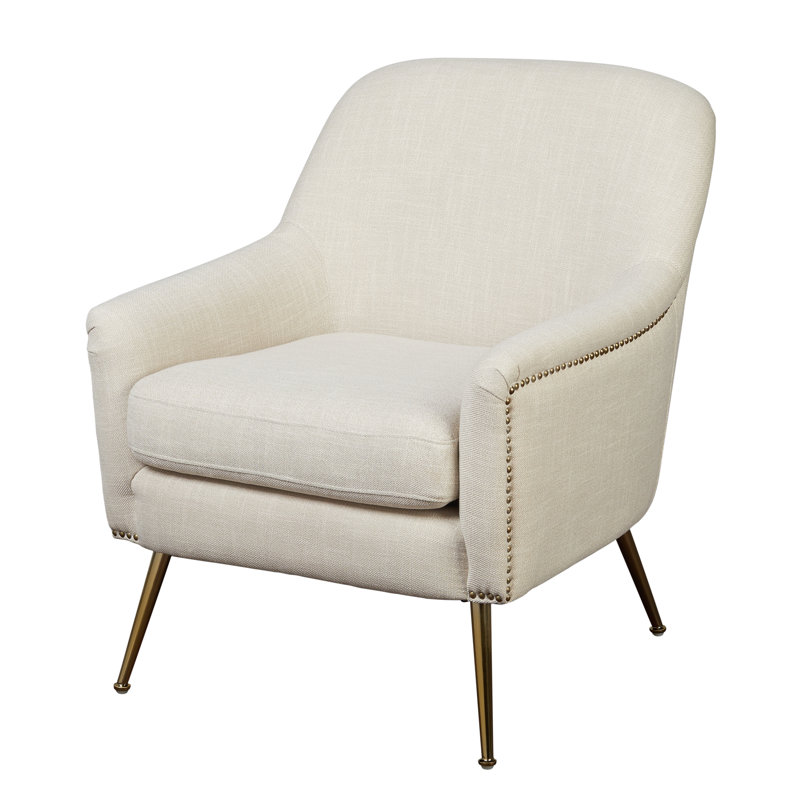 Beauford Upholstered Armchair, Wheat Polyester Blend