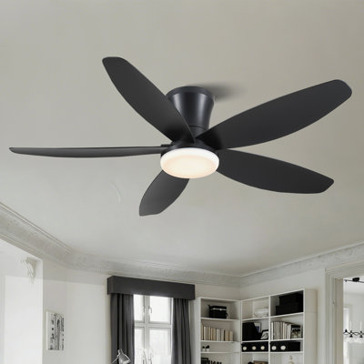 Flush Mount Ceiling Fans With Lights And Remote/app