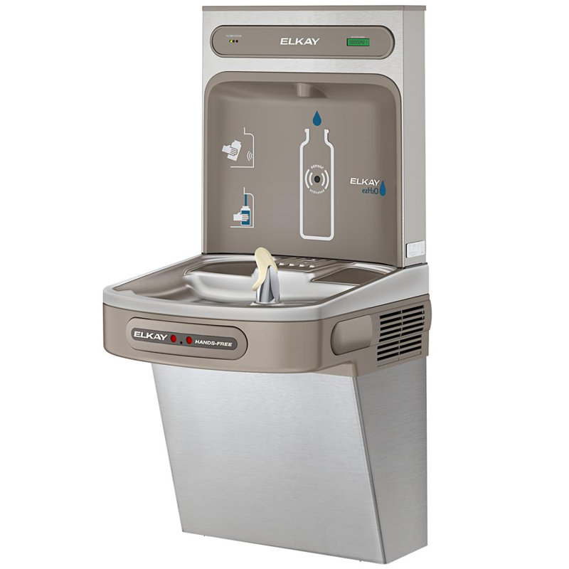 Station de remplissage murale pour bouteilles, Gris clair