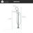 Euro Collection Single Handle Floor Mounted Roman Tub Filler Faucet with Hand Shower - Chrome Polished-36865951