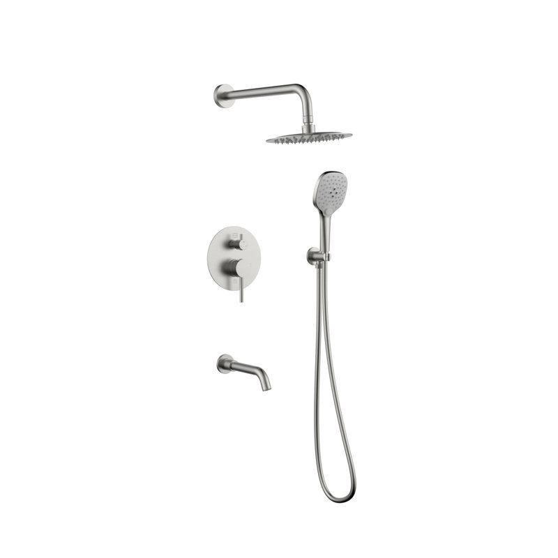 George Pressure-Balanced All-In-One Kit with Rough in-Valve, Brushed Nickel