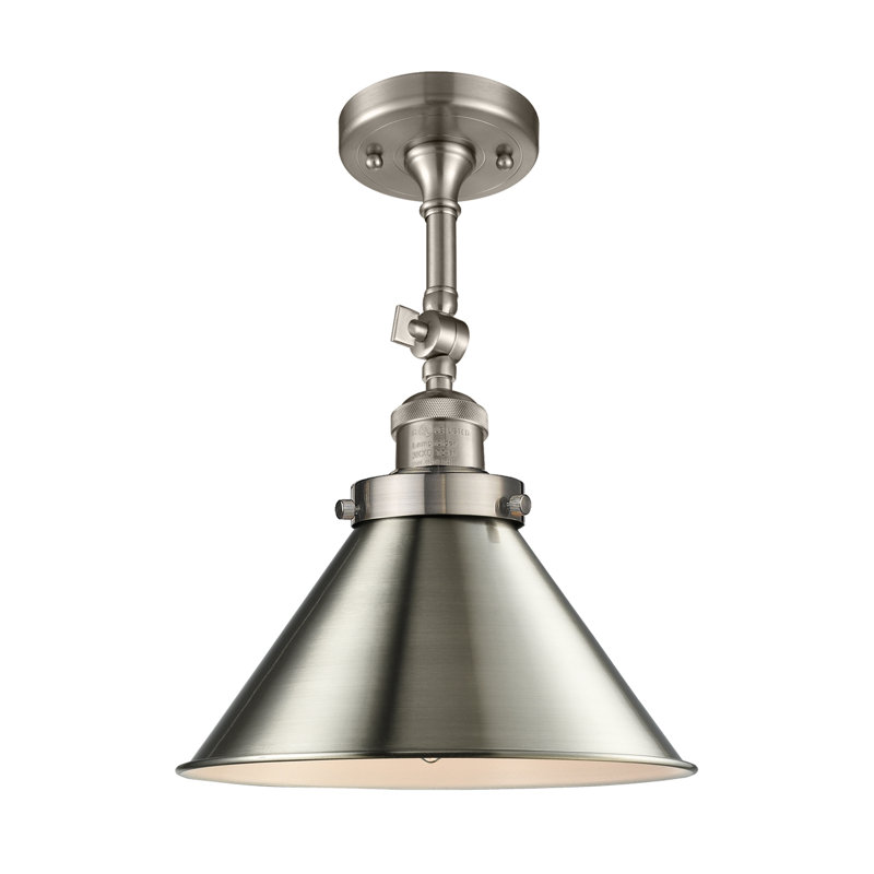 Paylor Semi Flush Mount, 6 Watt Vinage LED Bulb, Polished Chrome