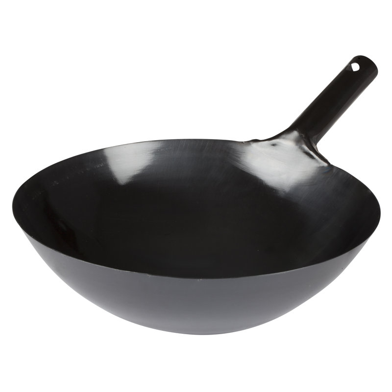 Winco Carbon Steel Wok, 4.5" H x 14.13" W x 20.5" D