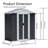 5X3 Feet Outdoor Storage Shed With Aluminum Alloy Frame With Base