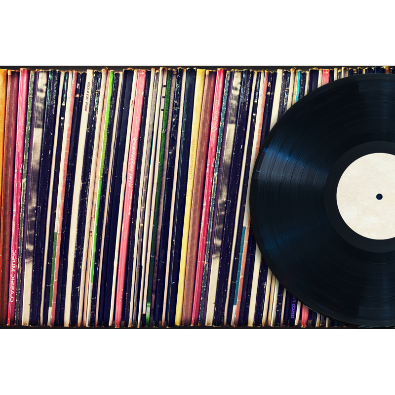 Vinyl Records by Rulles - Wrapped Canvas Print, 30cm H x 46cm W