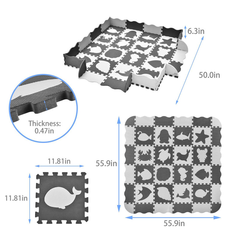 Tapis de jeu en mousse imbriquée