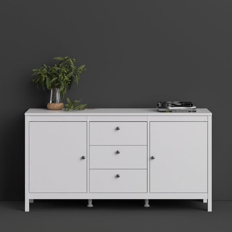 Cynsere 151.2 Cm Wide 3 Drawer Sideboard, White