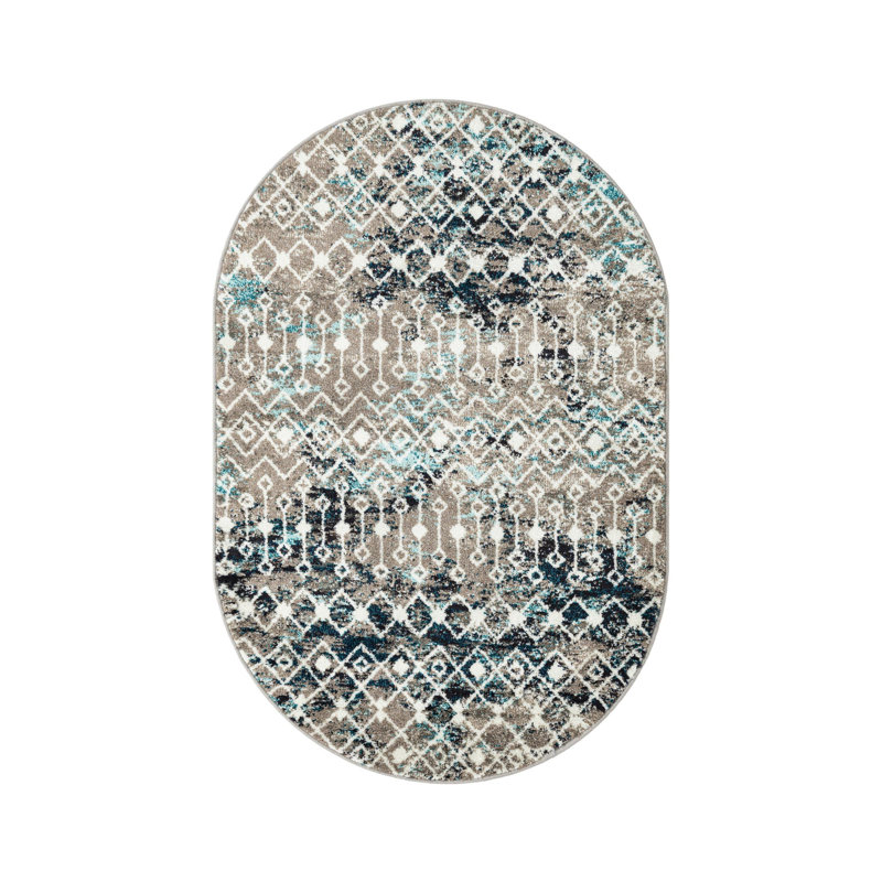 Somerville Mona, Ovale 4 pi 1 po x 6 pi 1 po, Gris te bleu