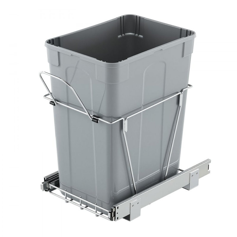 Open Pull Out Rubbish Bin - 33.1L