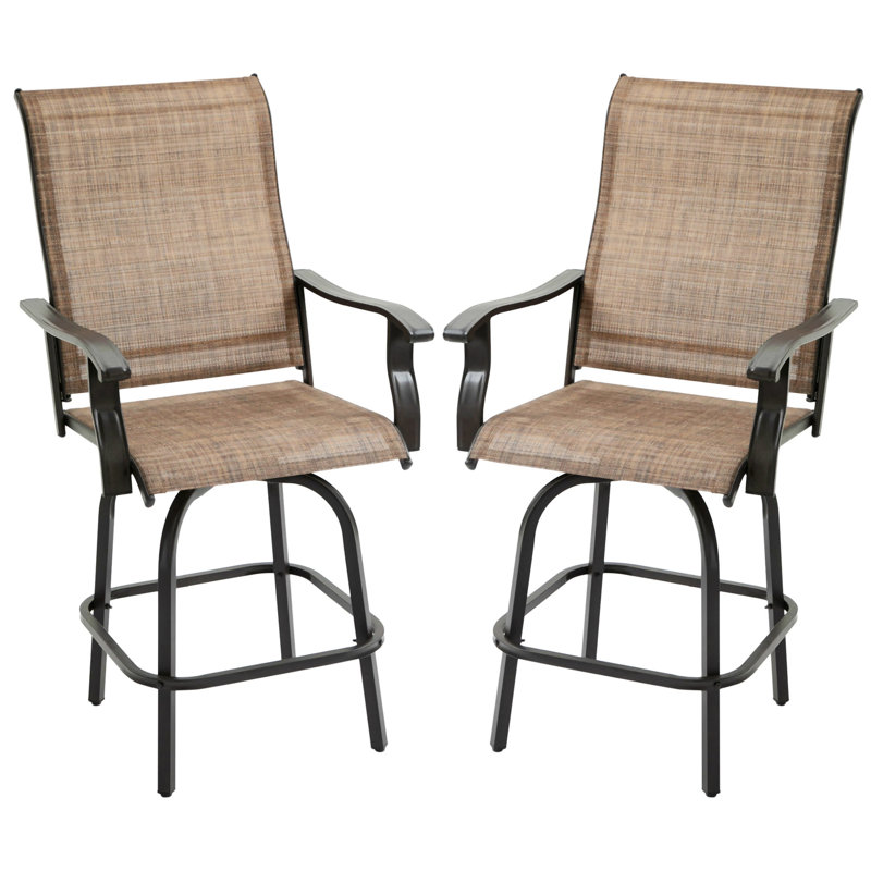 Tabouret de comptoir d'extérieur 25,25 po Tandis, Brun