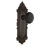 Victorian Plate with Black Porcelain Door Knob