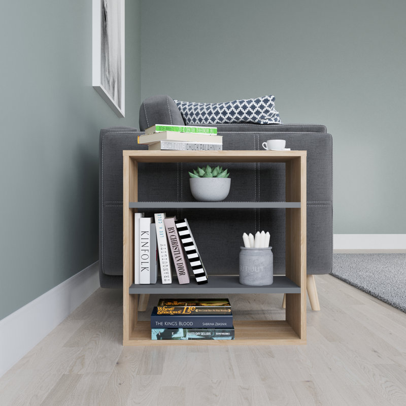 Najlaa End Table, Oak/Anthracite