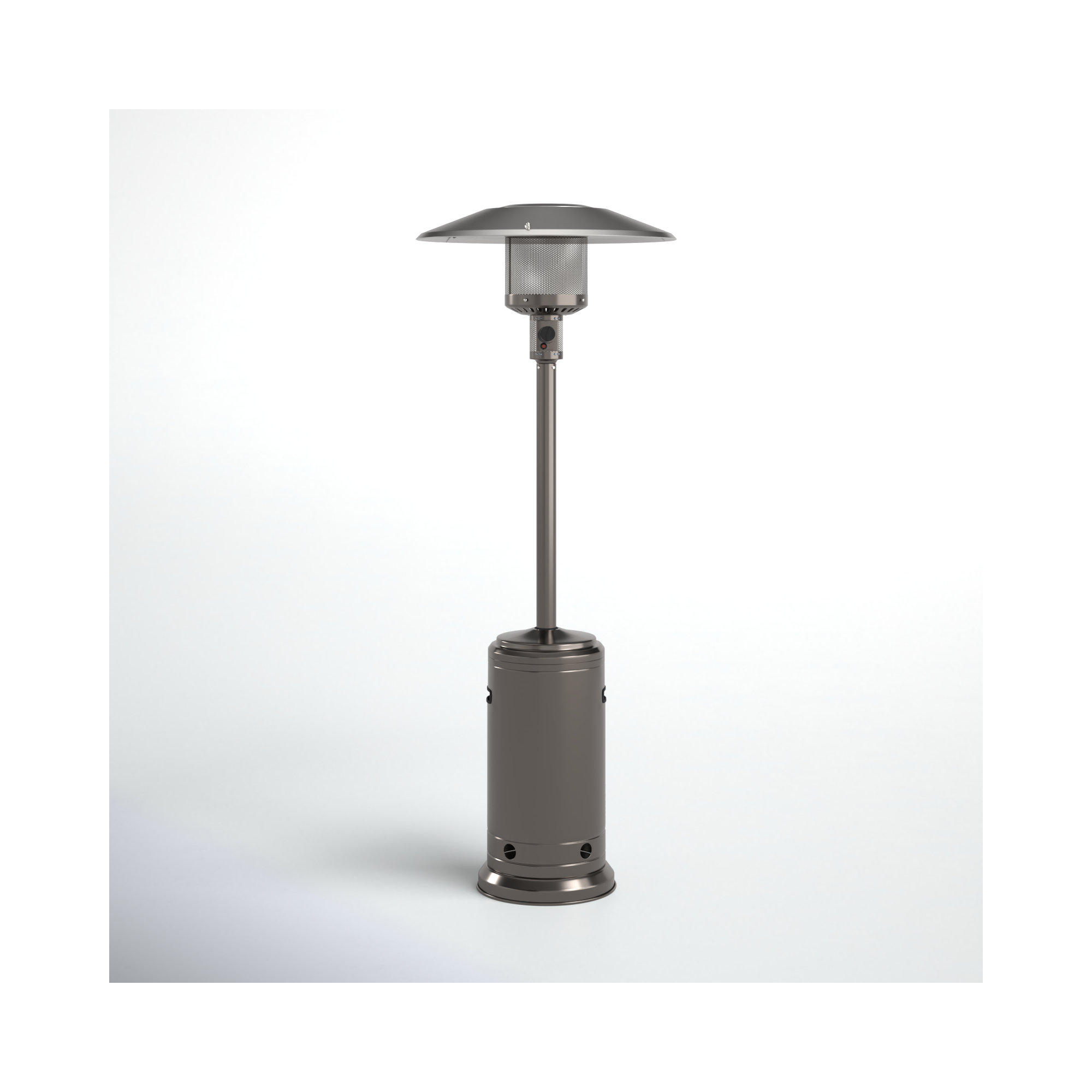 Lorcan 46,000 BTU Standing Patio Heater, Stainless Steel