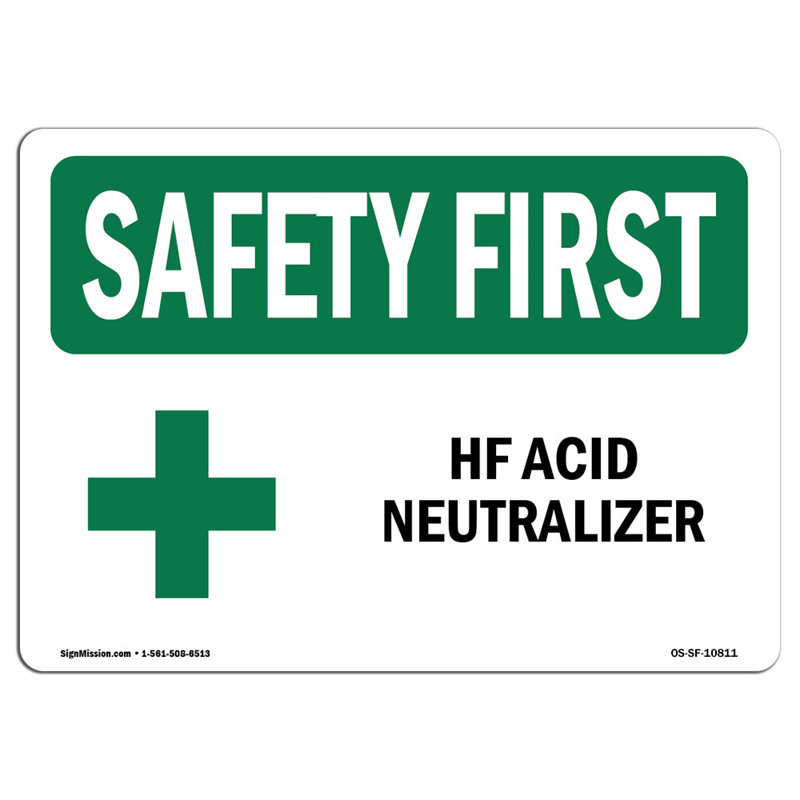 Safety First Sign, 18" H x 24" W x 0.1" D