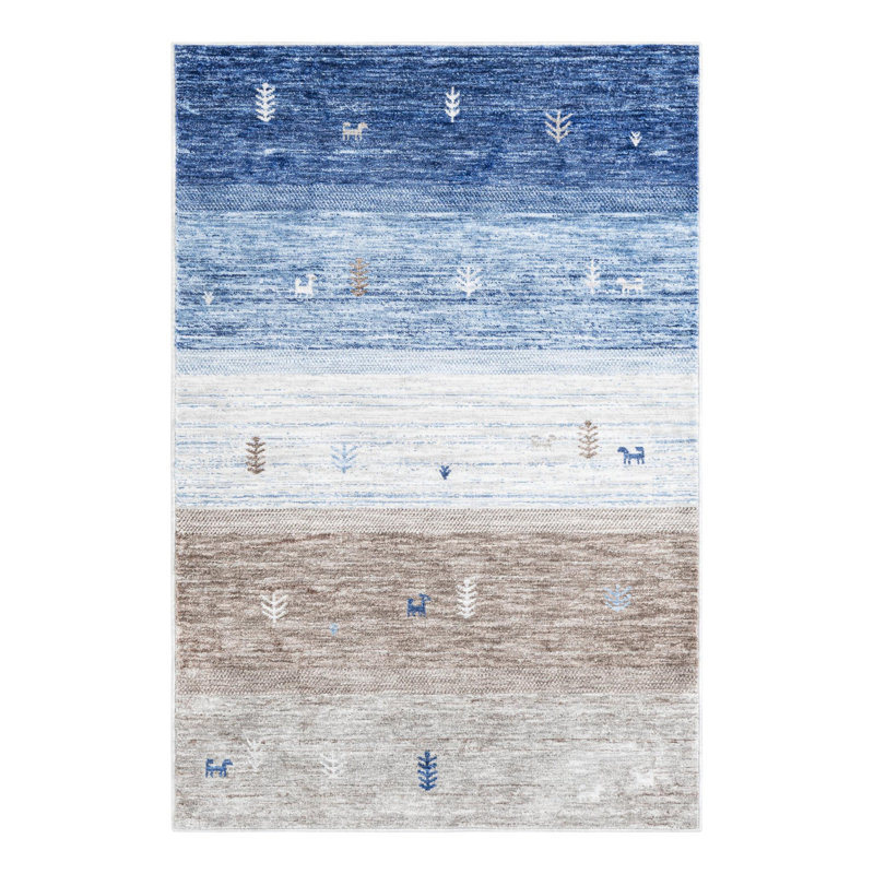 Keasya Ombre Indoor Rug, Rectangle 4'1" x 6'1"