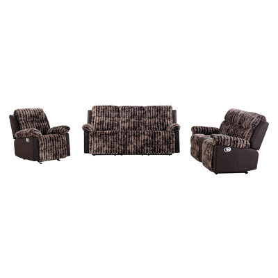 Comfortable And Functional Brenda Sofa With Manual Recline Function, Polyester Upholstery, Medium Firmness And Foam & Fiber Fill For Relaxing Moments