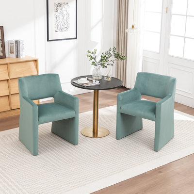 Chaise rembourrée en velours Hambrook