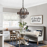 Vitore Chandeliers Industrial Globe Chandelier 3 Light  for Kitchen Island