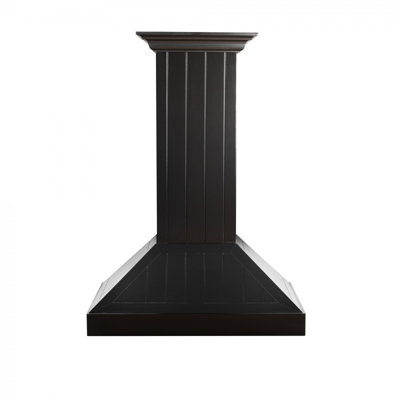 ZLINE Wooden Wall Mount Range Hood in Black - Includes Motor (KPCC)