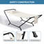 Hamac extérieur de 92,5 po de largeur avec support et coussin, blanc-1553448356