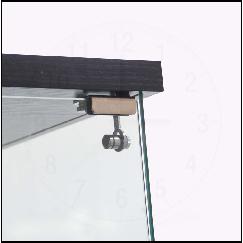 Exquisite Glass Display Cabinet with Multiple Shelves for Various Rooms, Black