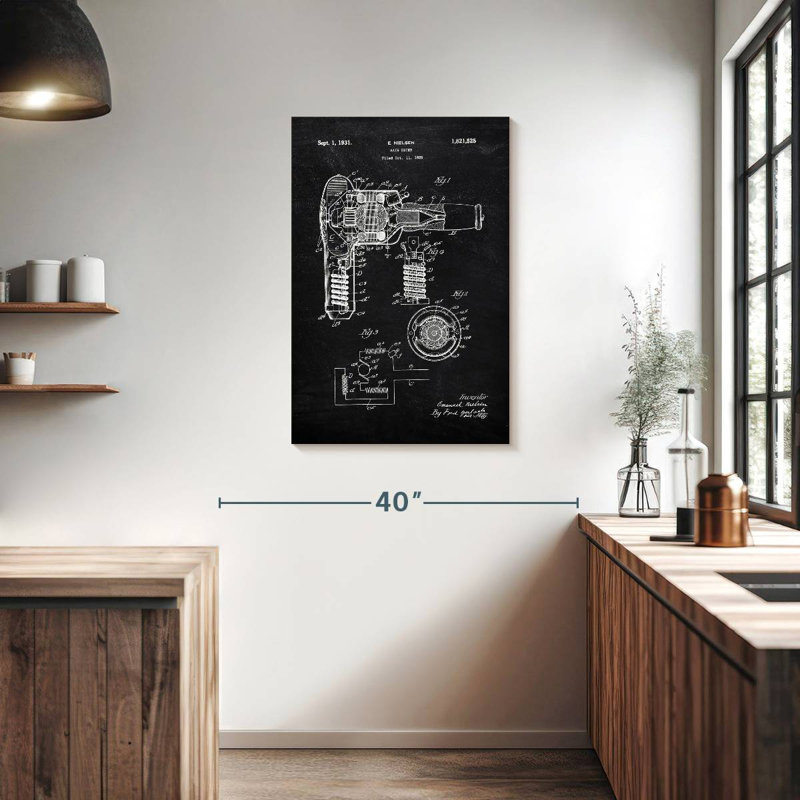 Hair Dryer 1931 BW Kynaat, 36" H x 24" W