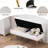 Velvet Storage Bench with Gold Legs Nailhead Trim, Upholstered Bedroom Bench for End of Bed-1377762625-1395960276