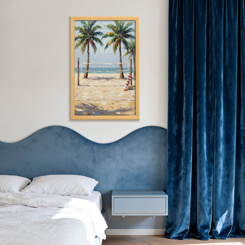 Serviette de plage Plants & Flowers Beach Volleyball Palm Trees, Toile tendue, Ne s’applique pas, H 18 po x l 12 po