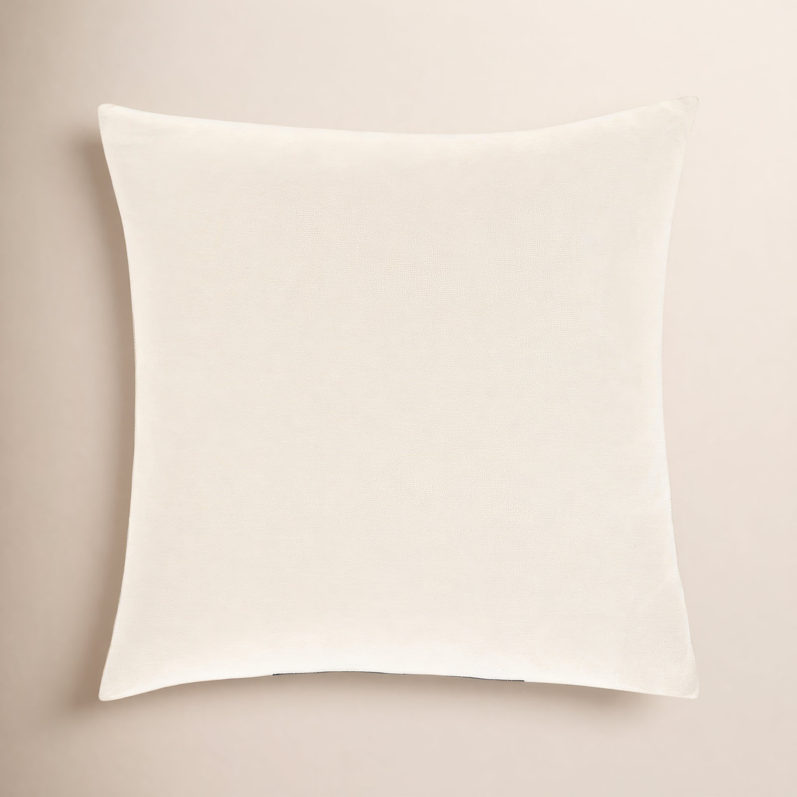 Kat Striped Cotton Throw Pillow, 20" x 20", Navy/Ivory, Polyester/Polyfill