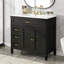 Meuble-lavabo 36 po avec lavabo, armoire de salle de bain avec tiroirs, structure solide et panneau de fibres à densité moyenne, un paquet