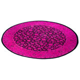 Overdyed Hand-Knotted Wool Modern-Contemporary Pink Area Rug 8' 1" x 8' 4"