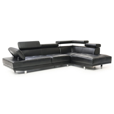 Canapé modulaire Riveredge (sans repose-pieds), noir